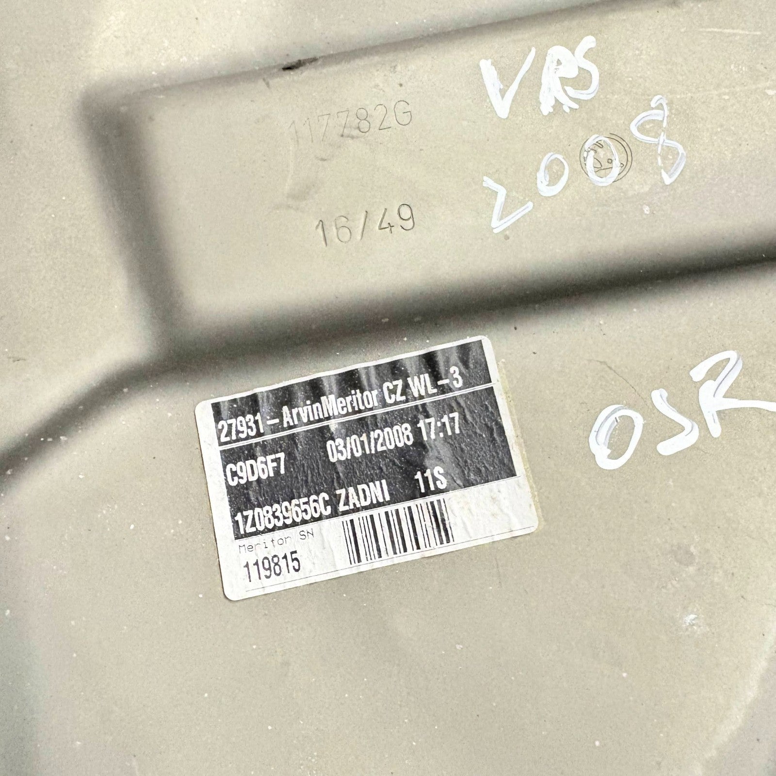 SKODA OCTAVIA VRS 2005-2012 DRIVER SIDE REAR WINDOW REGULATOR SHELL 1Z0839656C