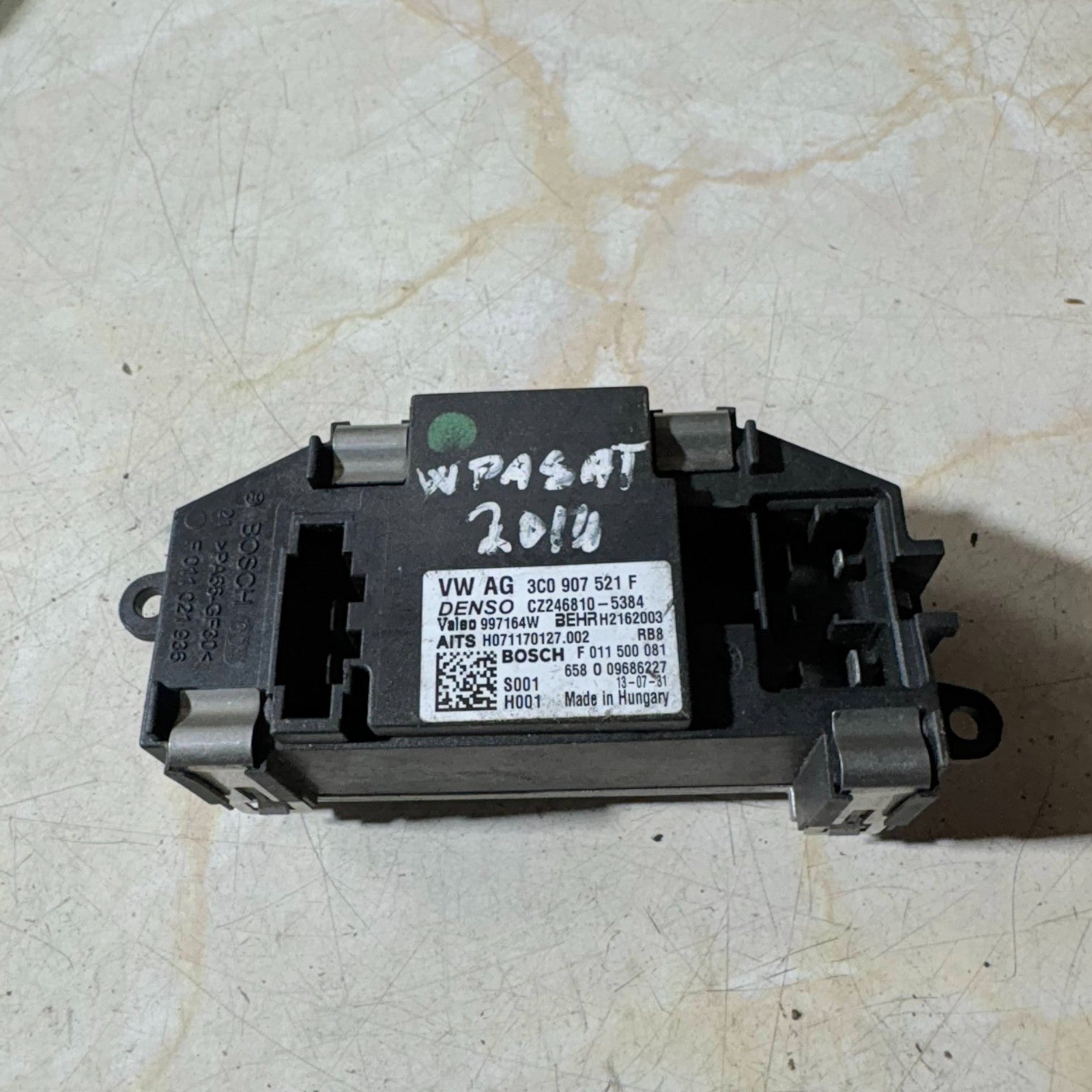 Volkswagen 2014 Passat Interior Heater Resistor 3C0907521F