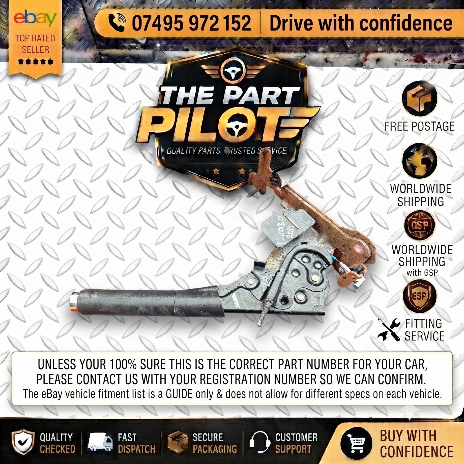 CITREON C3 PICASSO 2011 HANDBRAKE LEVER 96760387ZD