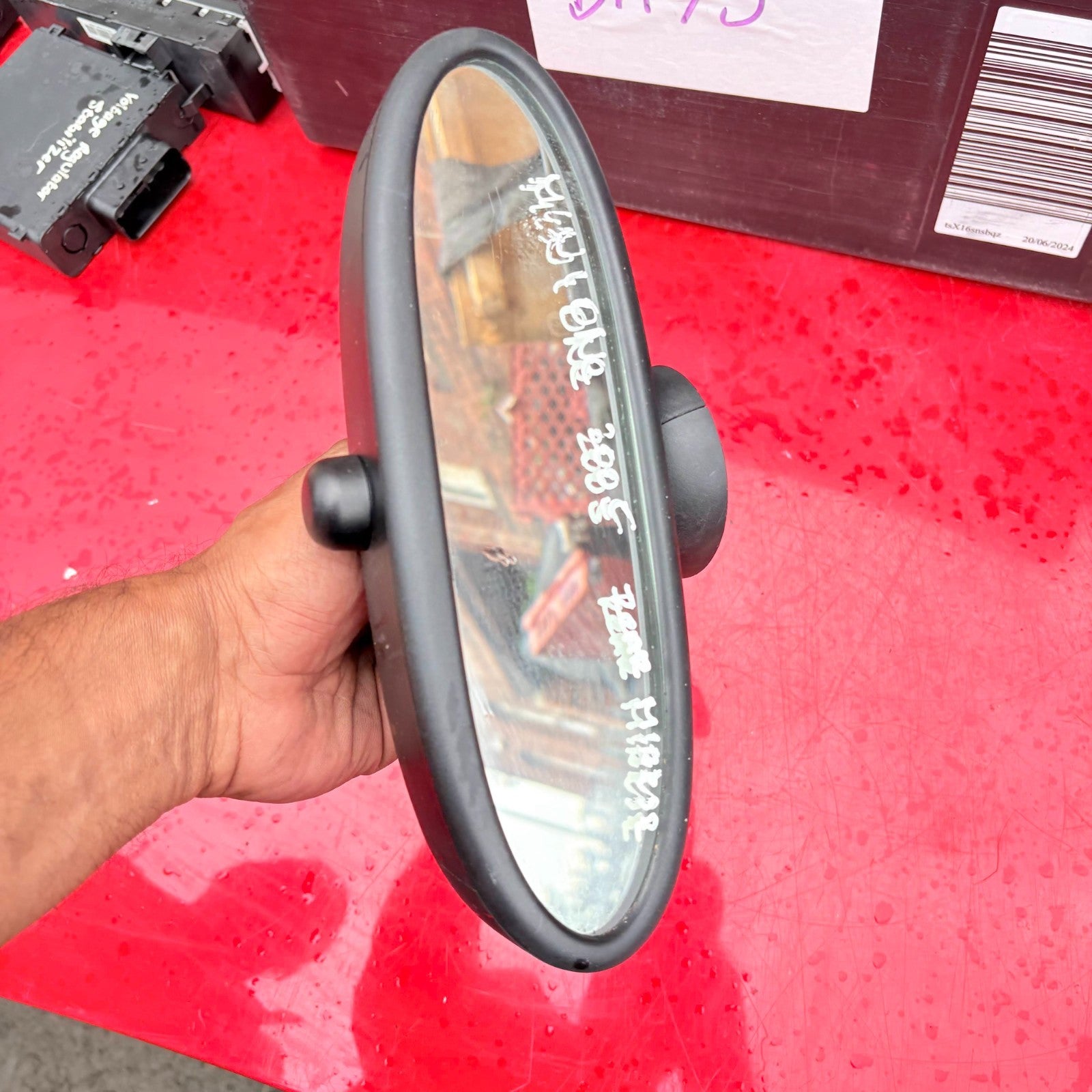Mini One R50 R53 2001-2006 Interior Rear View Mirror E1 010784 Manual Black