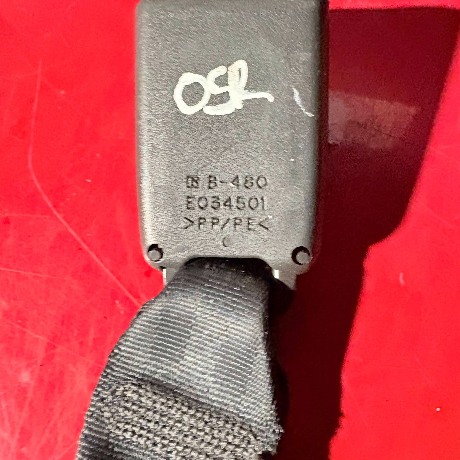 TOYOTA AYGO 2013 SEAT BELT BUCKLE CLIP RIGHT REAR E034501