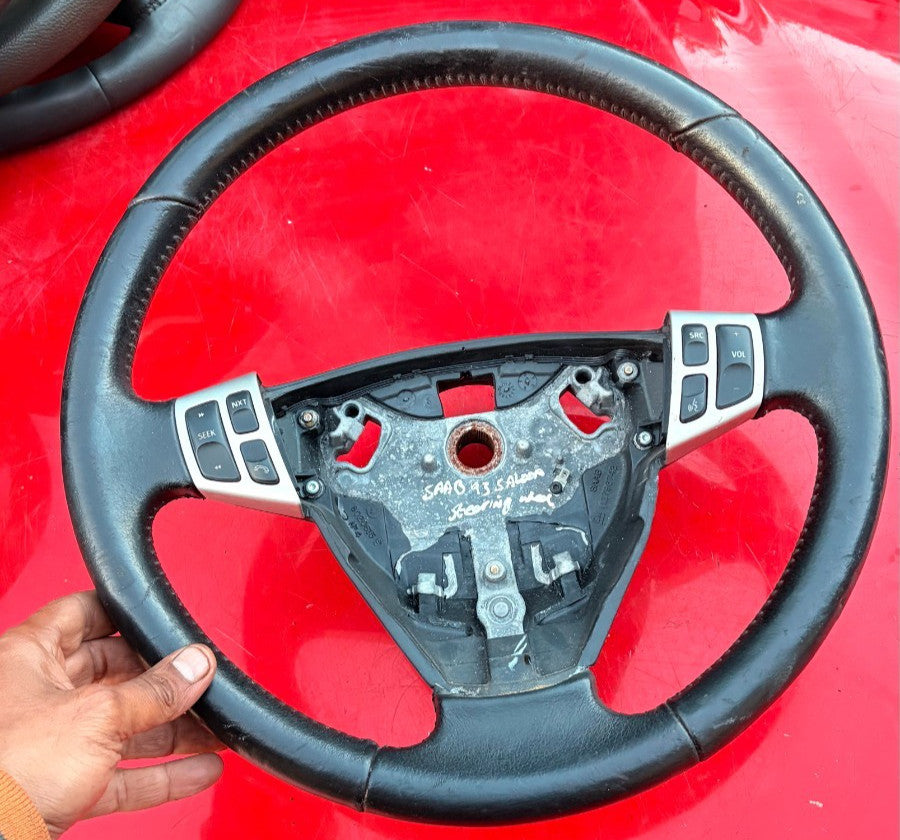Saab 9-3 2003-2005 Leather Steering Wheel Multifunction Controls 6020815 1279674