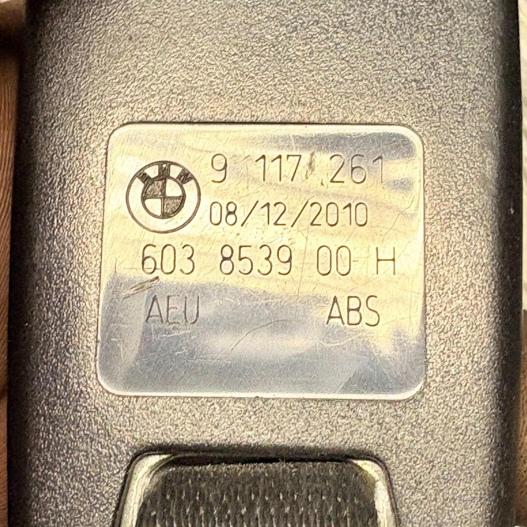 BMW 118 2011 Left Passenger Ns Rear Seat Belt Stalk Buckle 603 8539 00 H