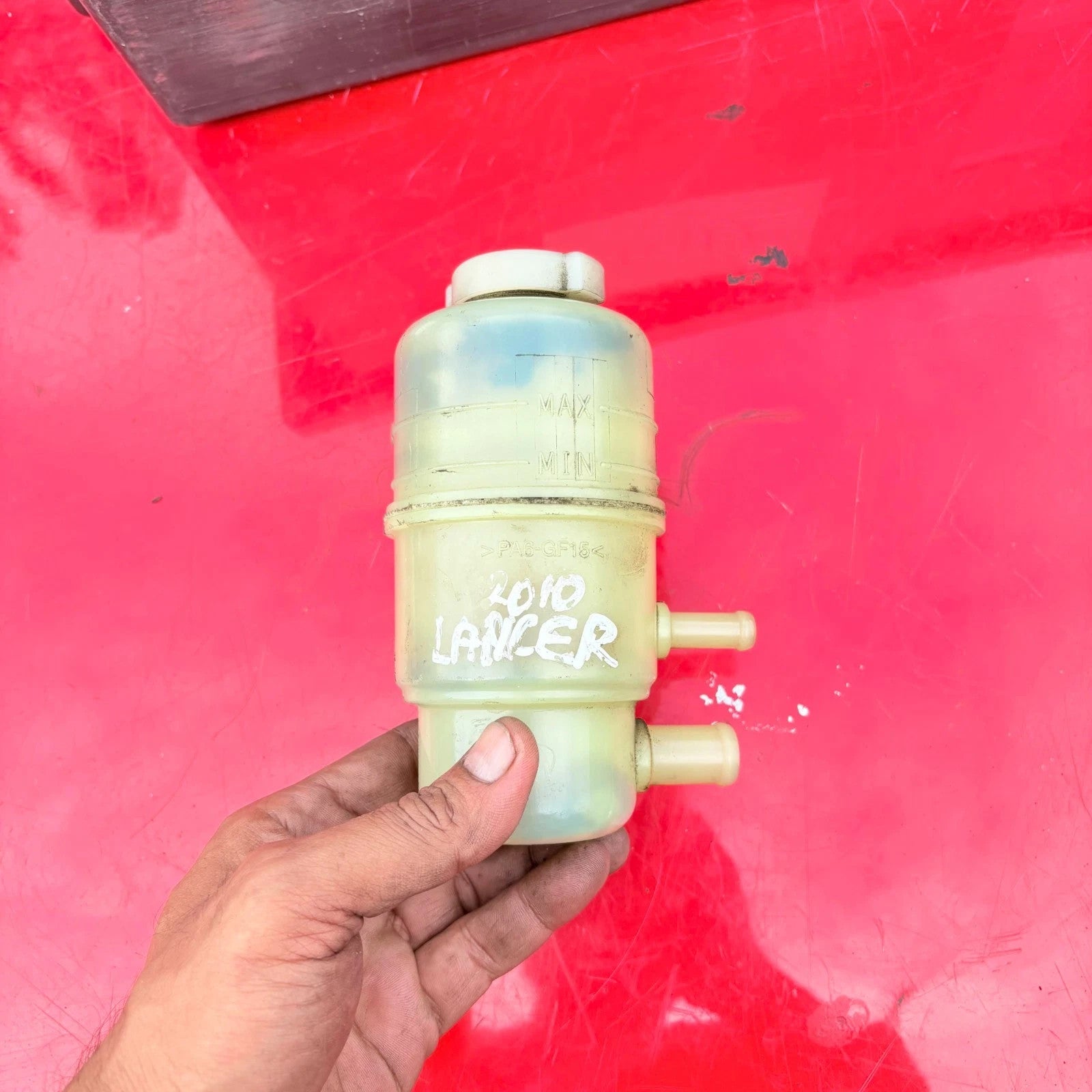 2010 MITSUBISHI LANCER Sedan Power Steering Pump Fluid Reservoir Bottle Tank