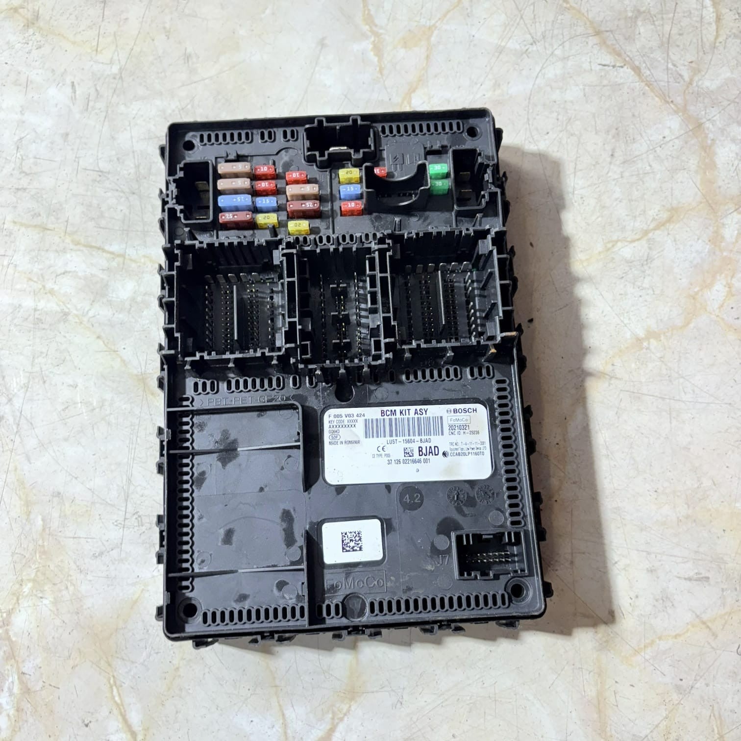 FORD FIESTA MK8 BCM BODY CONTROL COMFORT MODULE LU5T-15604-BJAD 1.0 PETROL 2021