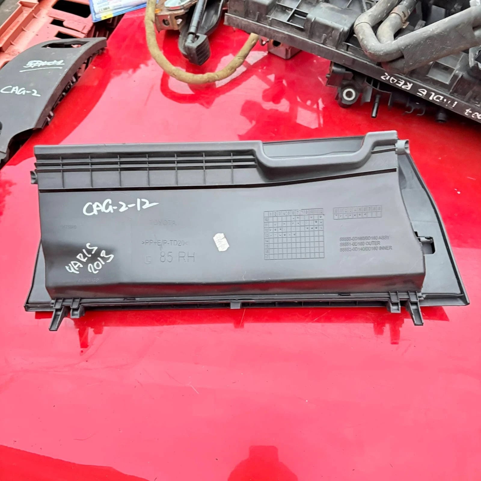 Toyota Yaris Mk3 XP130 Glove Box Door Lid Black RHD 55550-0D160 2011-2014