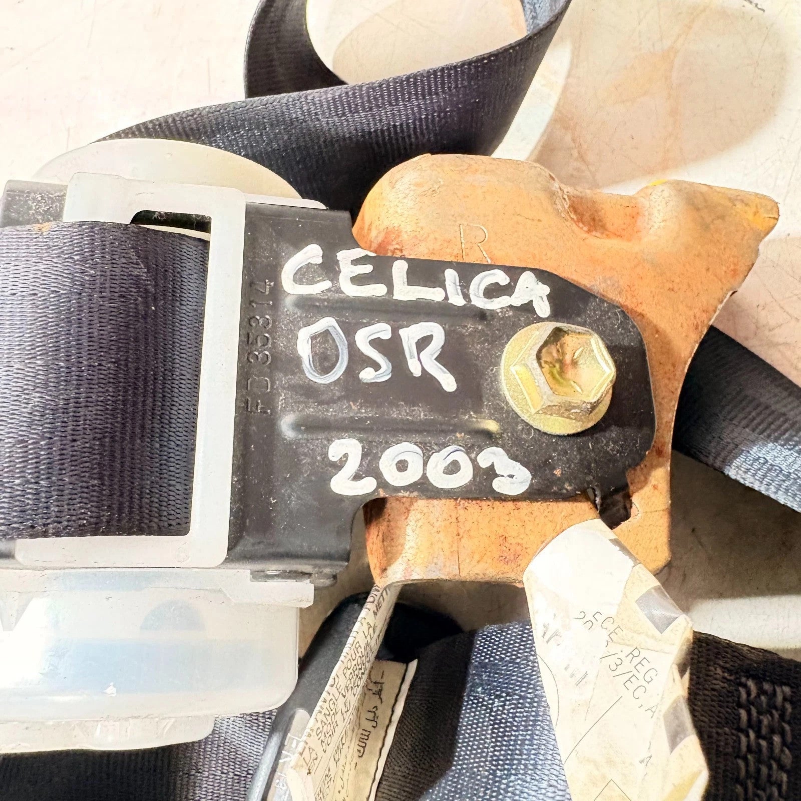 Toyota Celica Mk7 T230 Rear Right Seatbelt Retractor OSR 1999-2006 3 Door