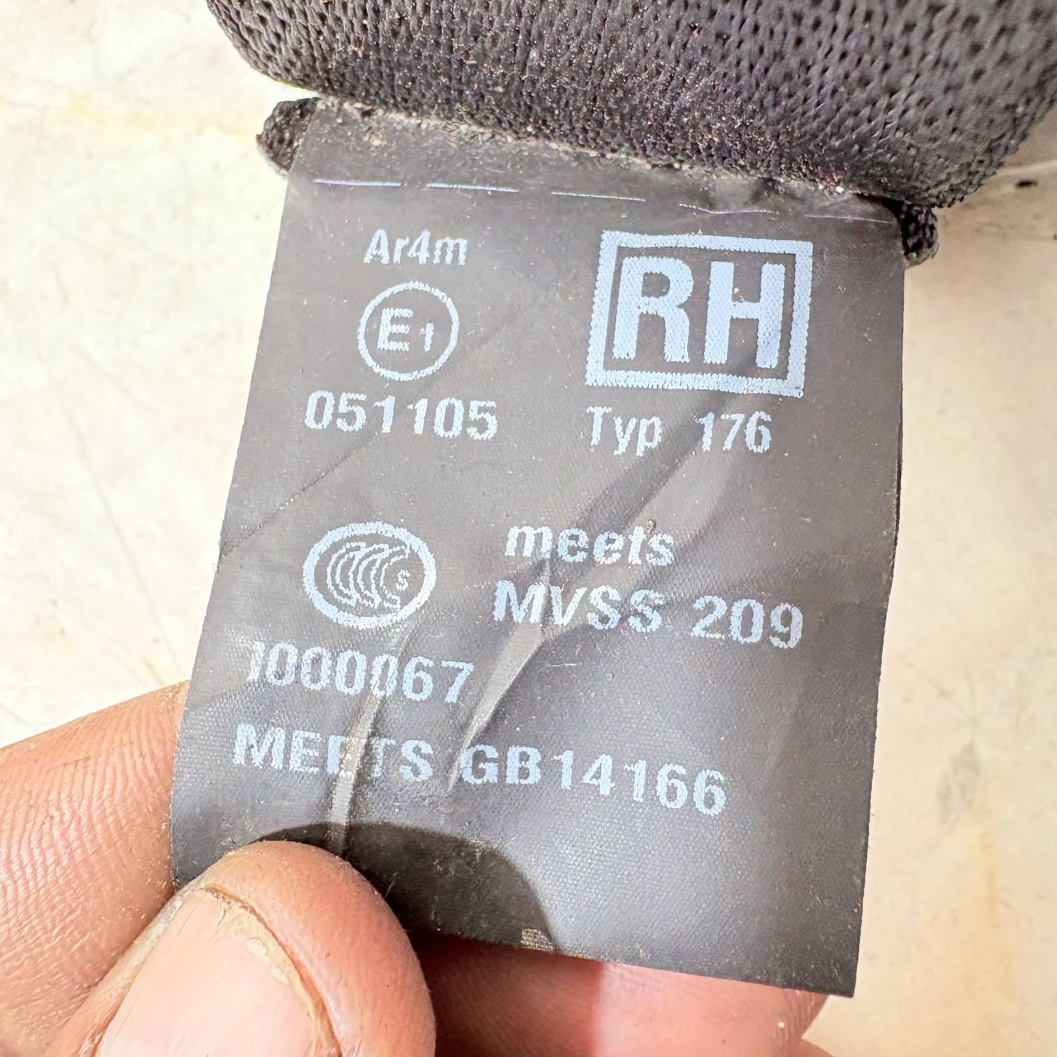 VAUXHALL CORSA D 2012 SEAT BELT REAR 1000067 OS NS Left Or Right side