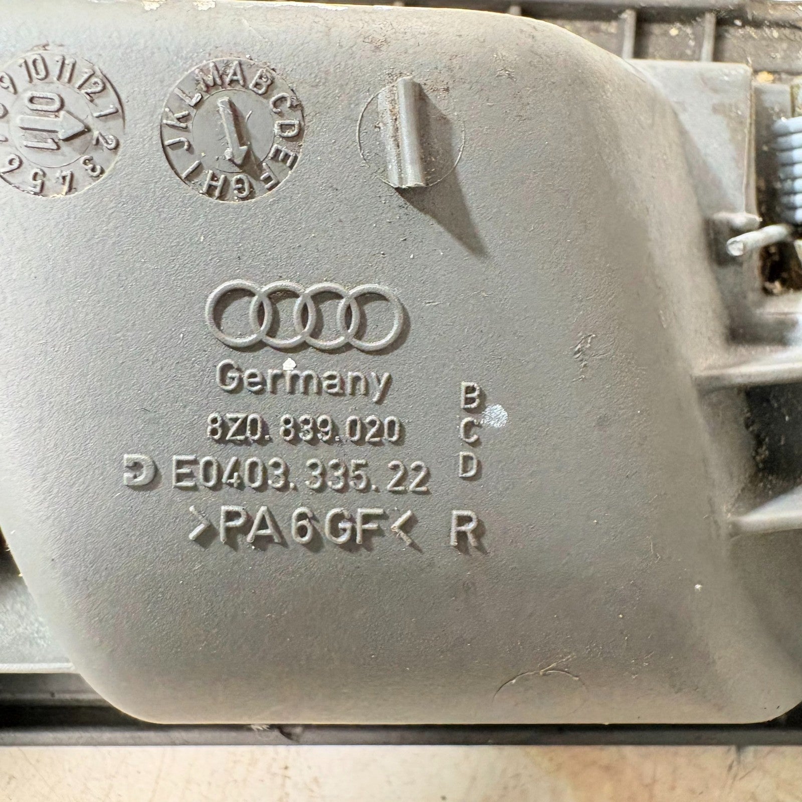 Audi A2 2000-2005 Rear Right Interior Door Handle 8Z0839020