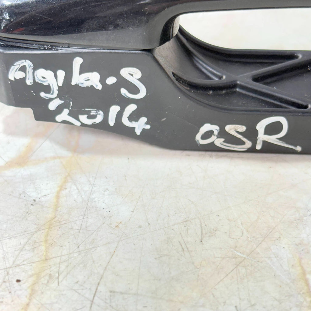 Vauxhall Agila Mk2 2008-2014 OSR Right Rear External Door Handle Black