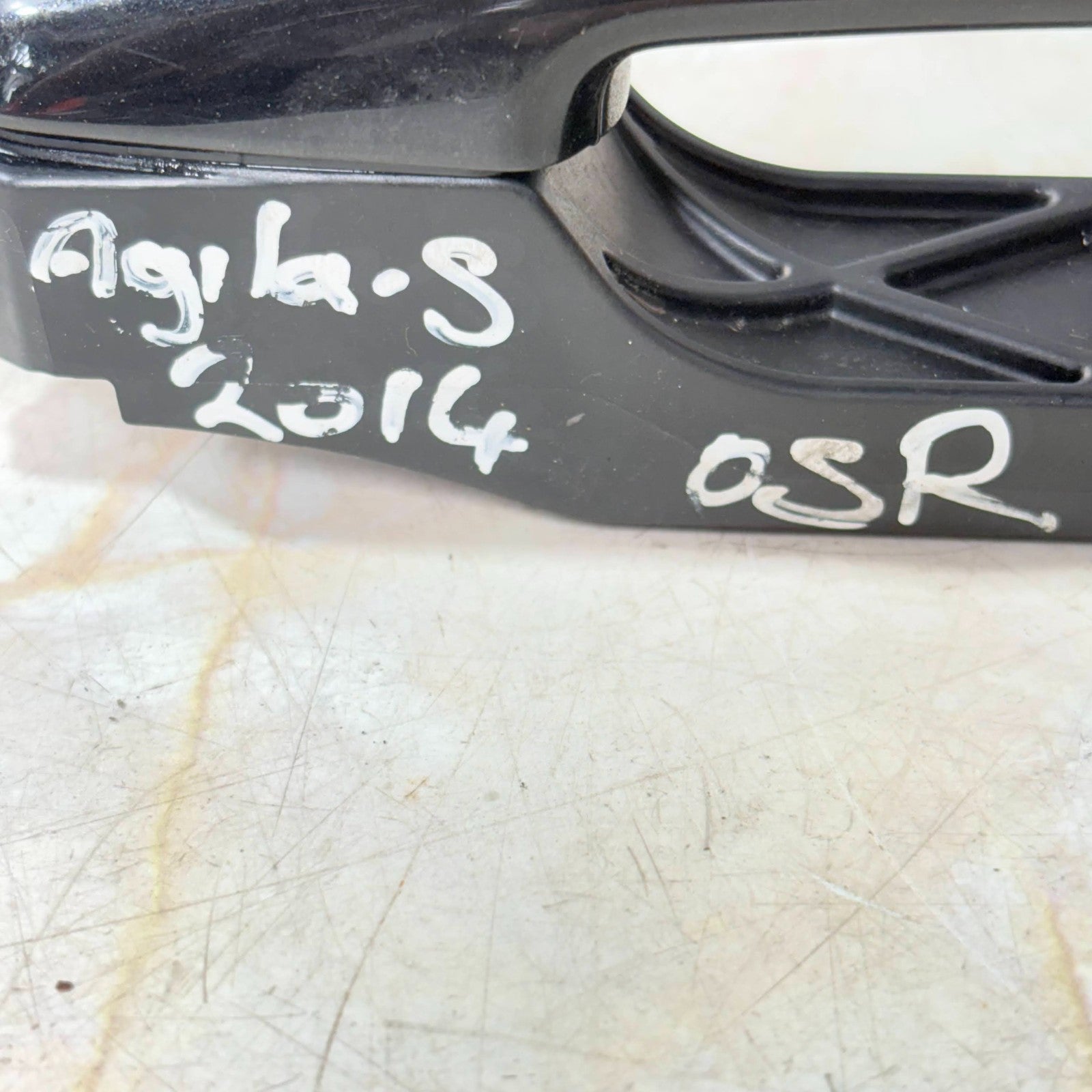 Vauxhall Agila Mk2 2008-2014 OSR Right Rear External Door Handle Black