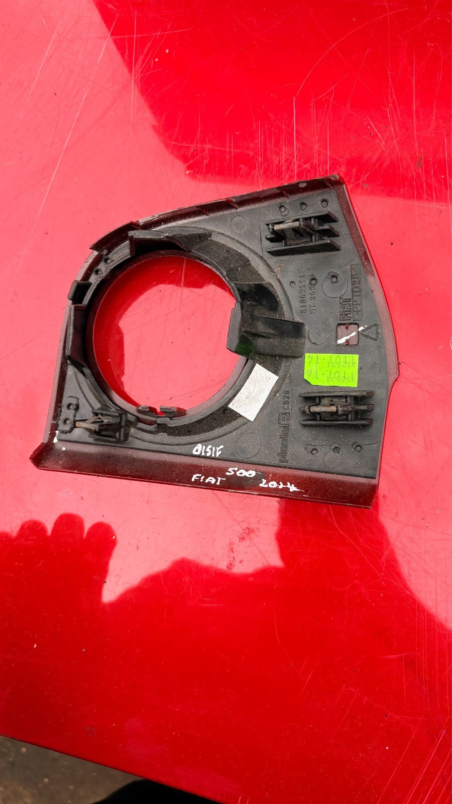 Fiat 500 2007-2015 Dashboard Air Vent Trim Surround Right Red 51803291
