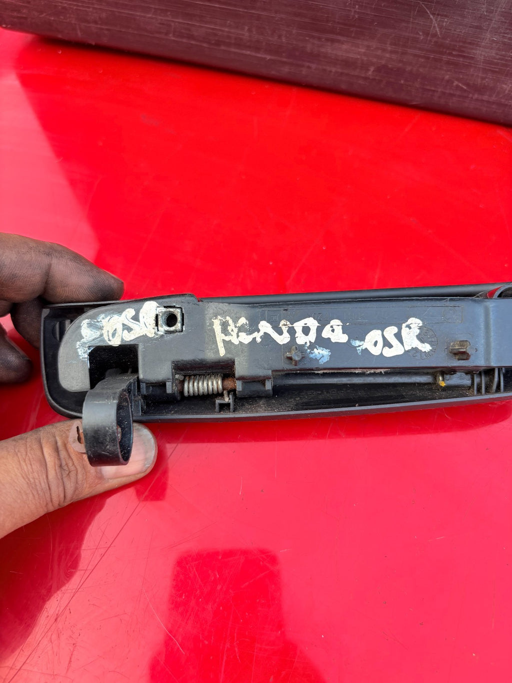 FIAT PANDA MK3 DOOR HANDLE DRIVER SIDE RIGHT REAR BLACK 2006-2011