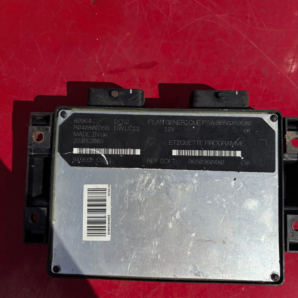 CITROEN BERLINGO PEUGEOT PARTNER 2002-2008 DIESEL ENGINE ECU 80964C R04080035B