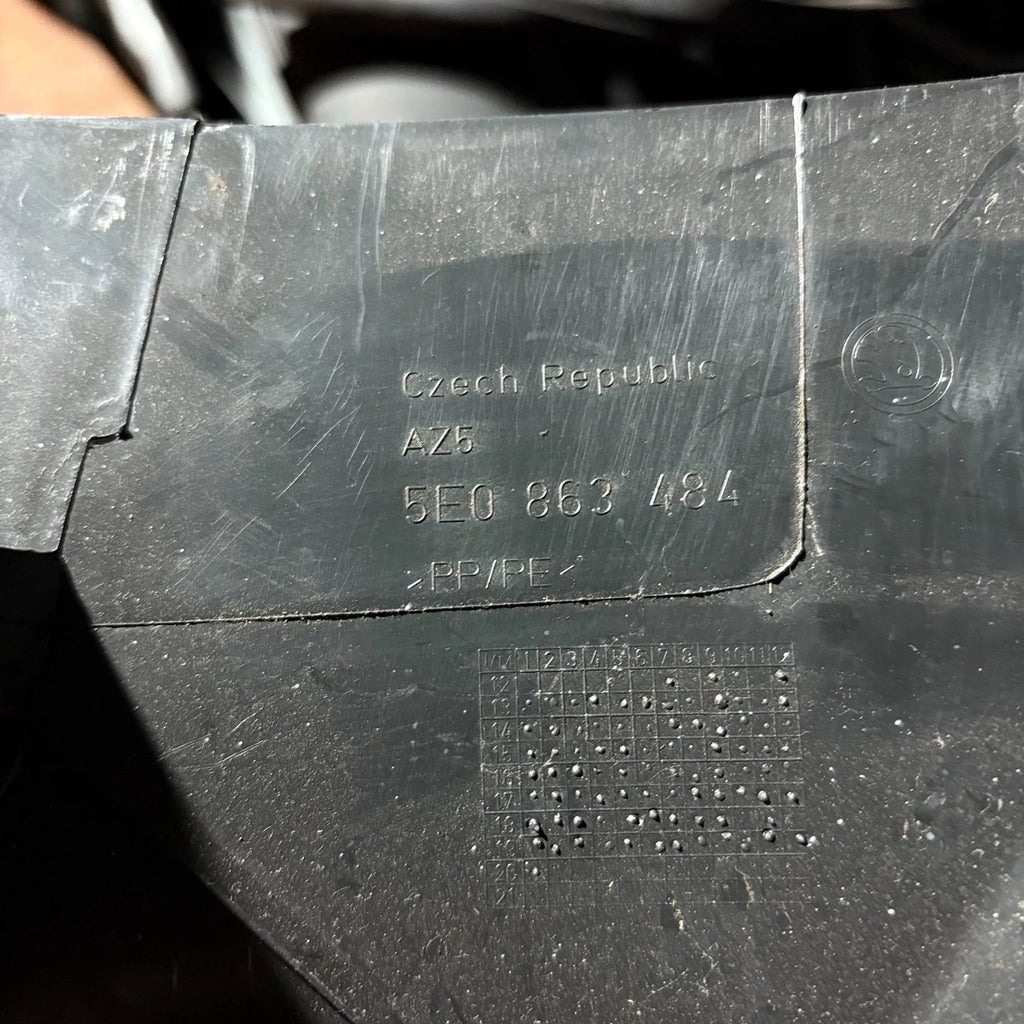 Skoda Octavia MK3 Estate 2013-2020 Front Right Driver Kick Panel Trim 5E0863484