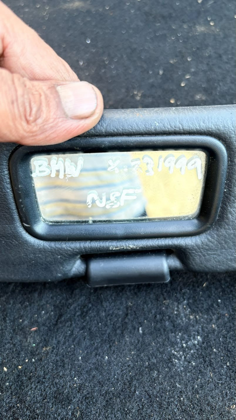 BMW Z3 OS Driver Side Sun Visor Black 10081010 1999