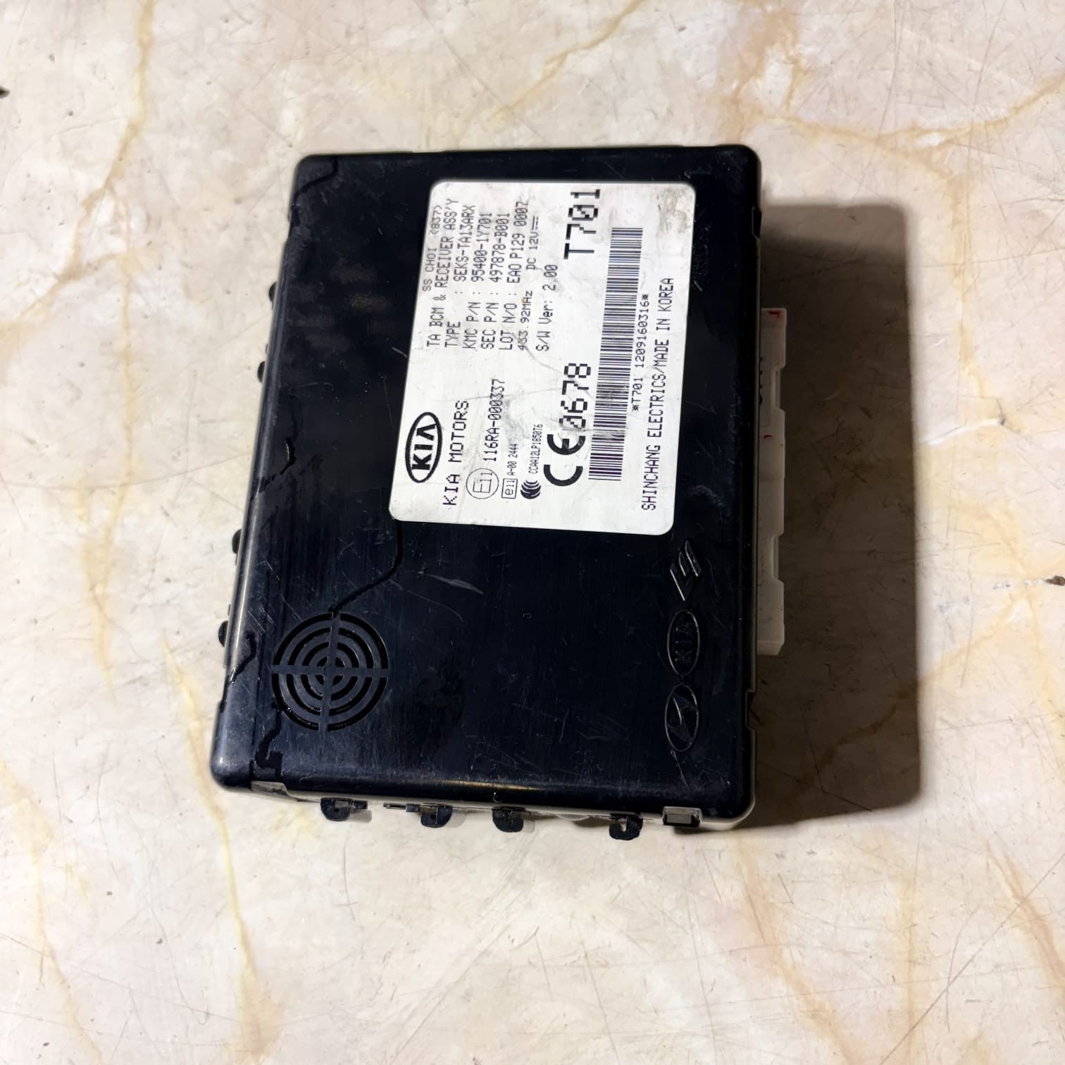 KIA PICANTO 2012 1.0 PETROL BODY CONTROL MOUDLE 116RA000337