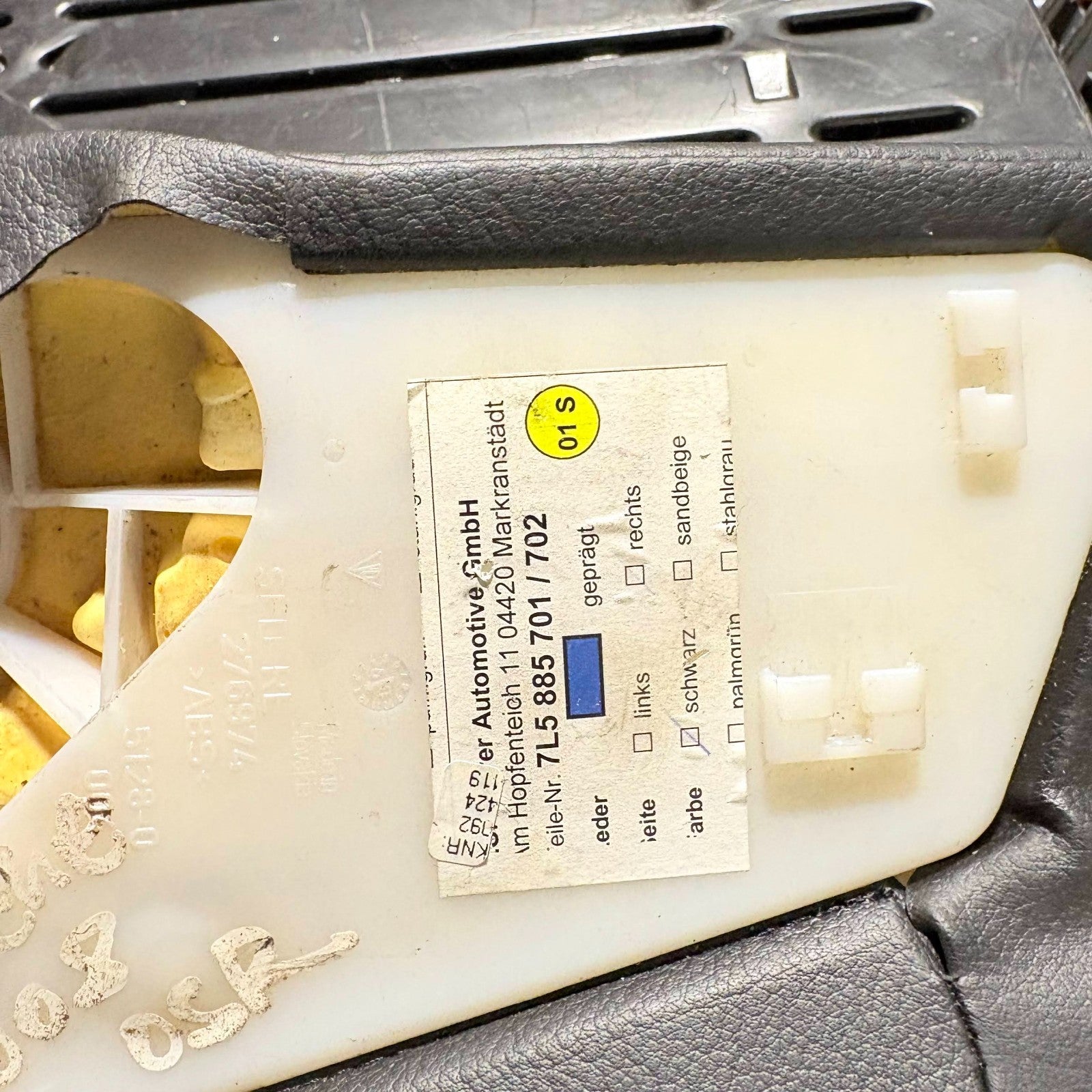 2008 PORCHE SEAT COVER REAR RIGHT BENCH SIDE PANEL 7L5885701/702