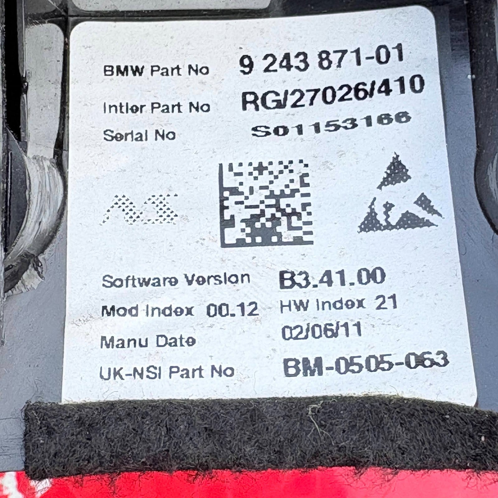 MINI CLUBMAN 2011 SPEEDO CLOCK 9 243 871-01