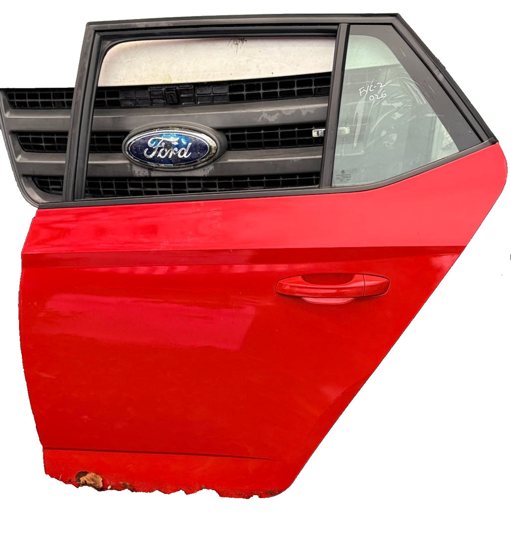 SKODA FABIA MK3 NJ 2014-2021 REAR LEFT N/S PASSENGER DOOR RED MANUAL 5DR