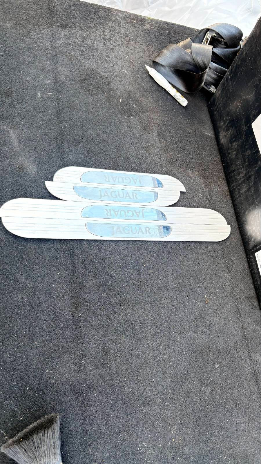 JAGUAR S-TYPE 1999-2008 FRONT & REAR DOOR SILL KICK PLATE SCRUFF GUARD TRIM SET