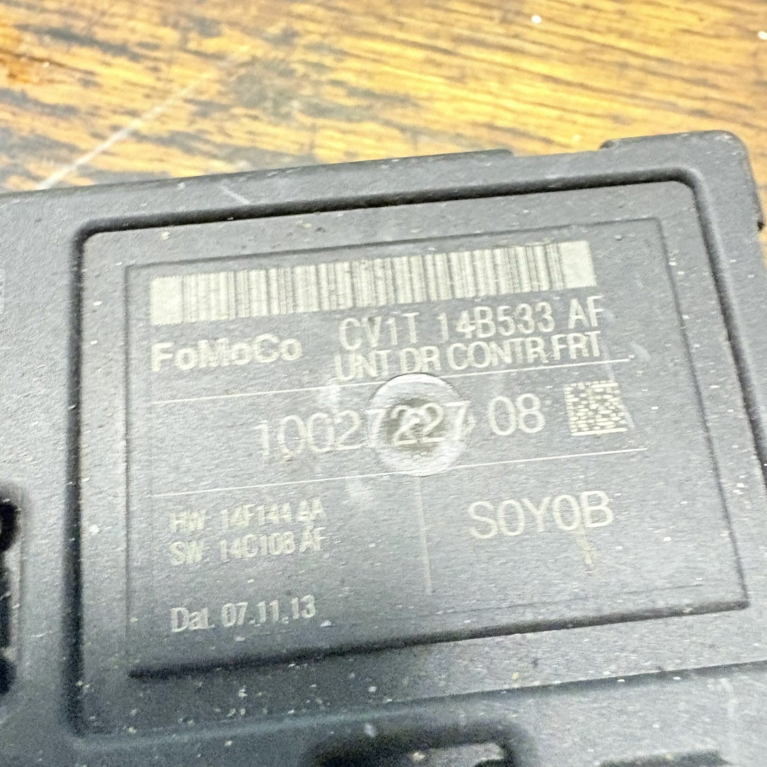 JAGUAR XF X250 ECU PASSENGER FRONT BH4214D620AA 2013 10057889 NSF
