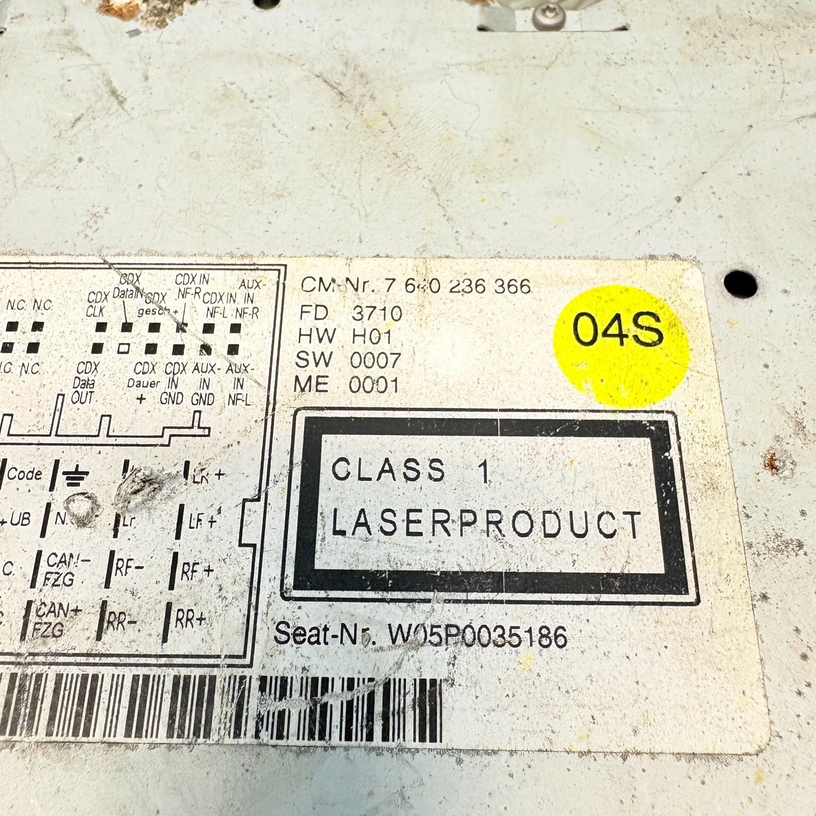 SEAT LEON/ALTEA Multi-Media Display Radio Stereo no CODE-5P0 035 186