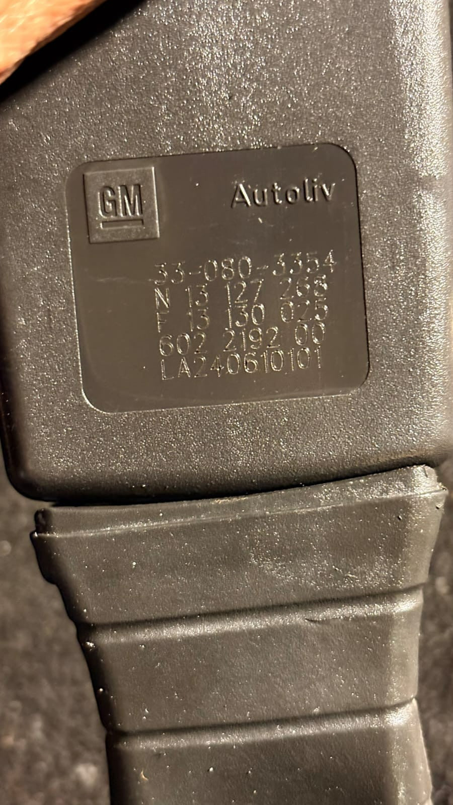 Vauxhall/Opel Astra H 1.7 CDTI 2004-2009 Front Right Seat Belt Buckle 330803354
