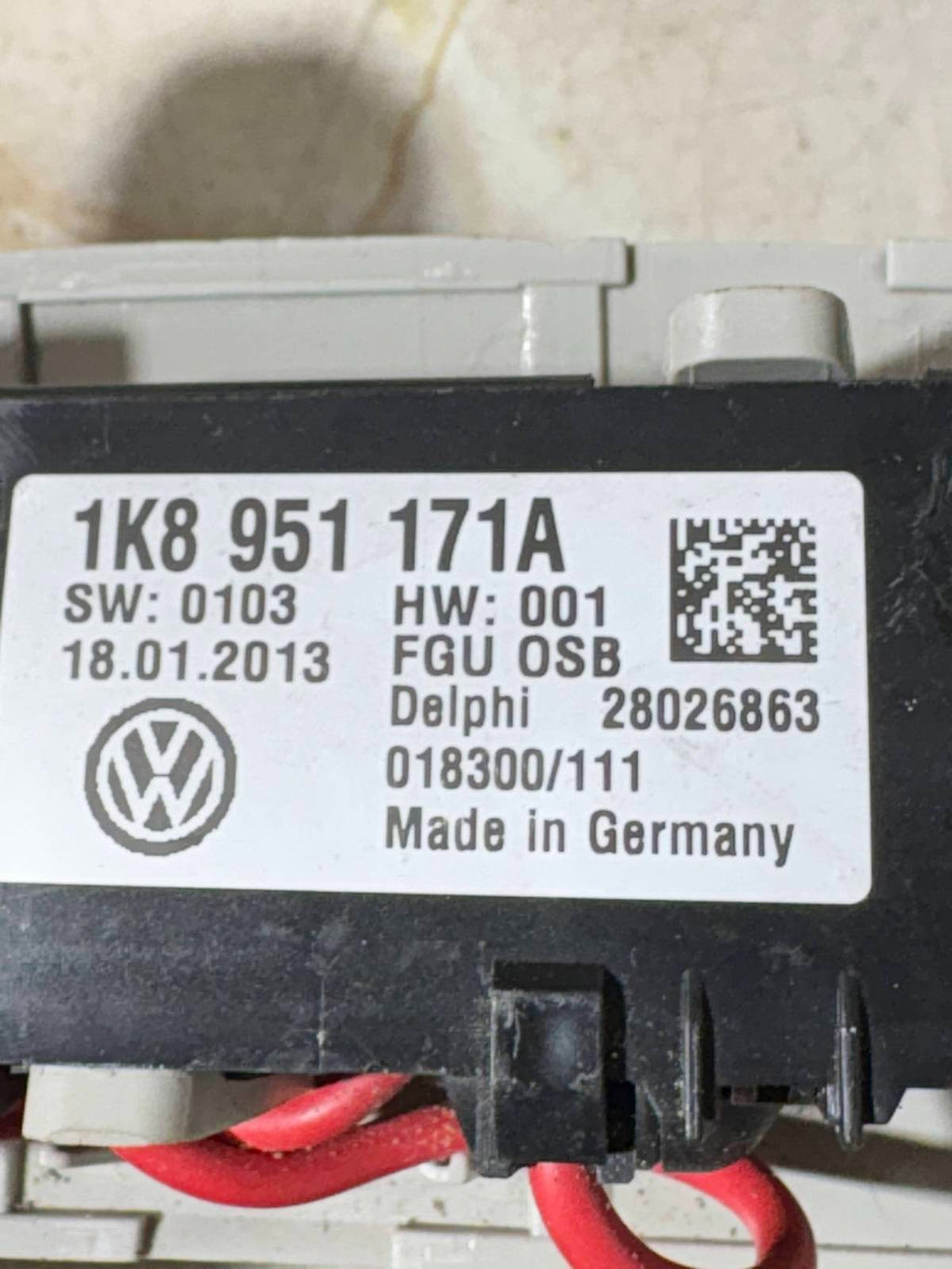 Seat Ibiza 2008-2017 INTERIOR ROOF ALARM SENSOR 1K8951171A