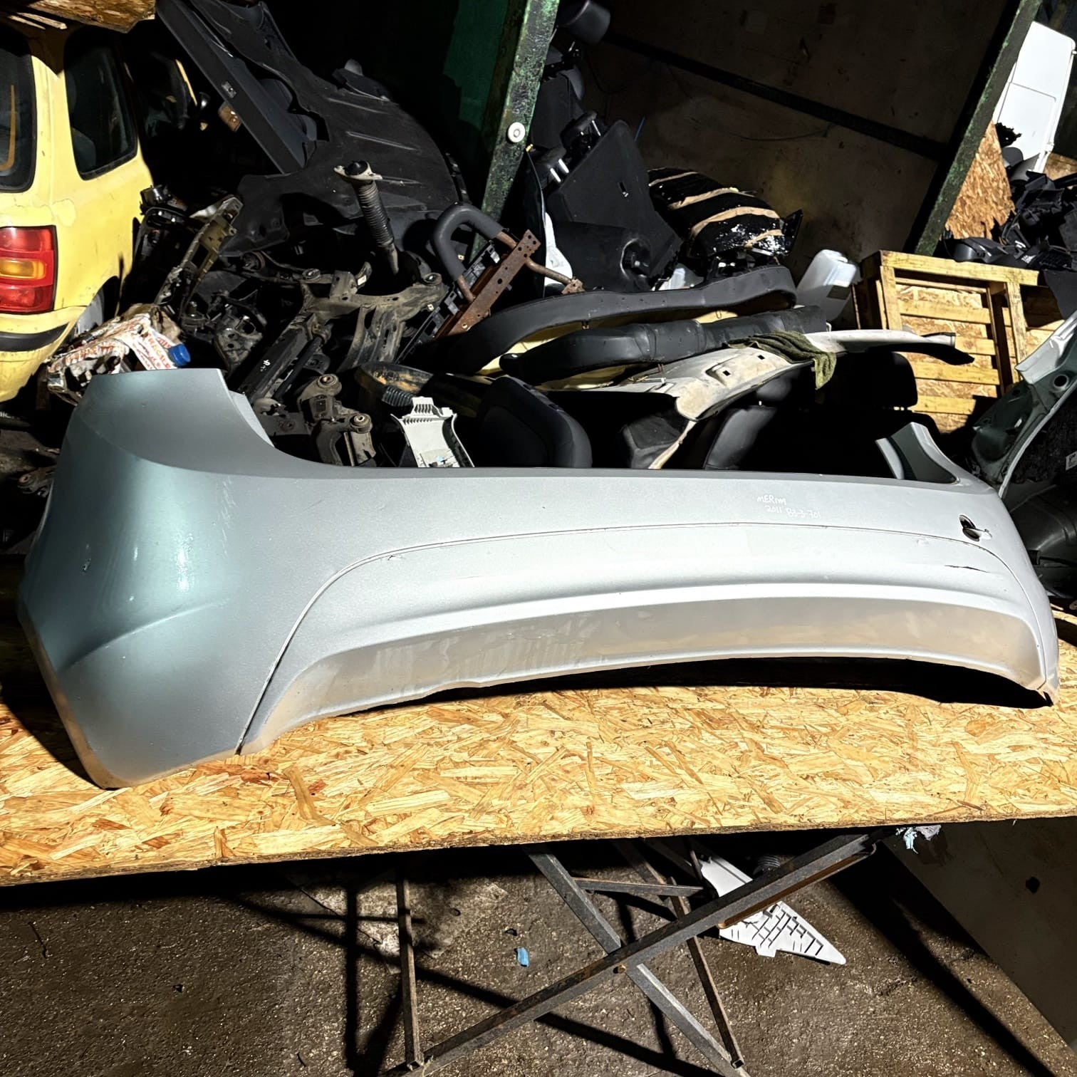VAUXHALL MERIVA B 2011 REAR BUMPER SILVER