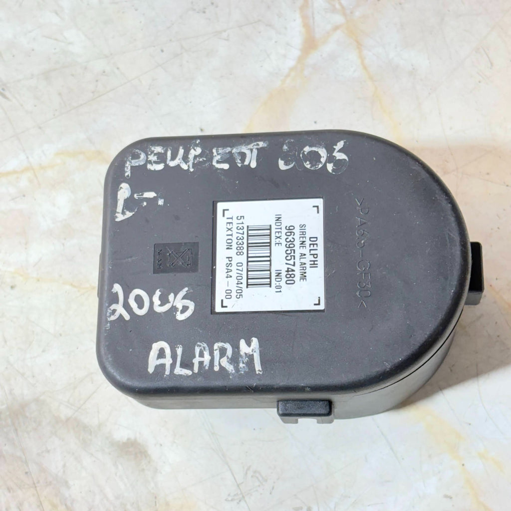Peugeot 206 CC Anti Theft Alarm Siren Horn Unit 9639557480 00-07