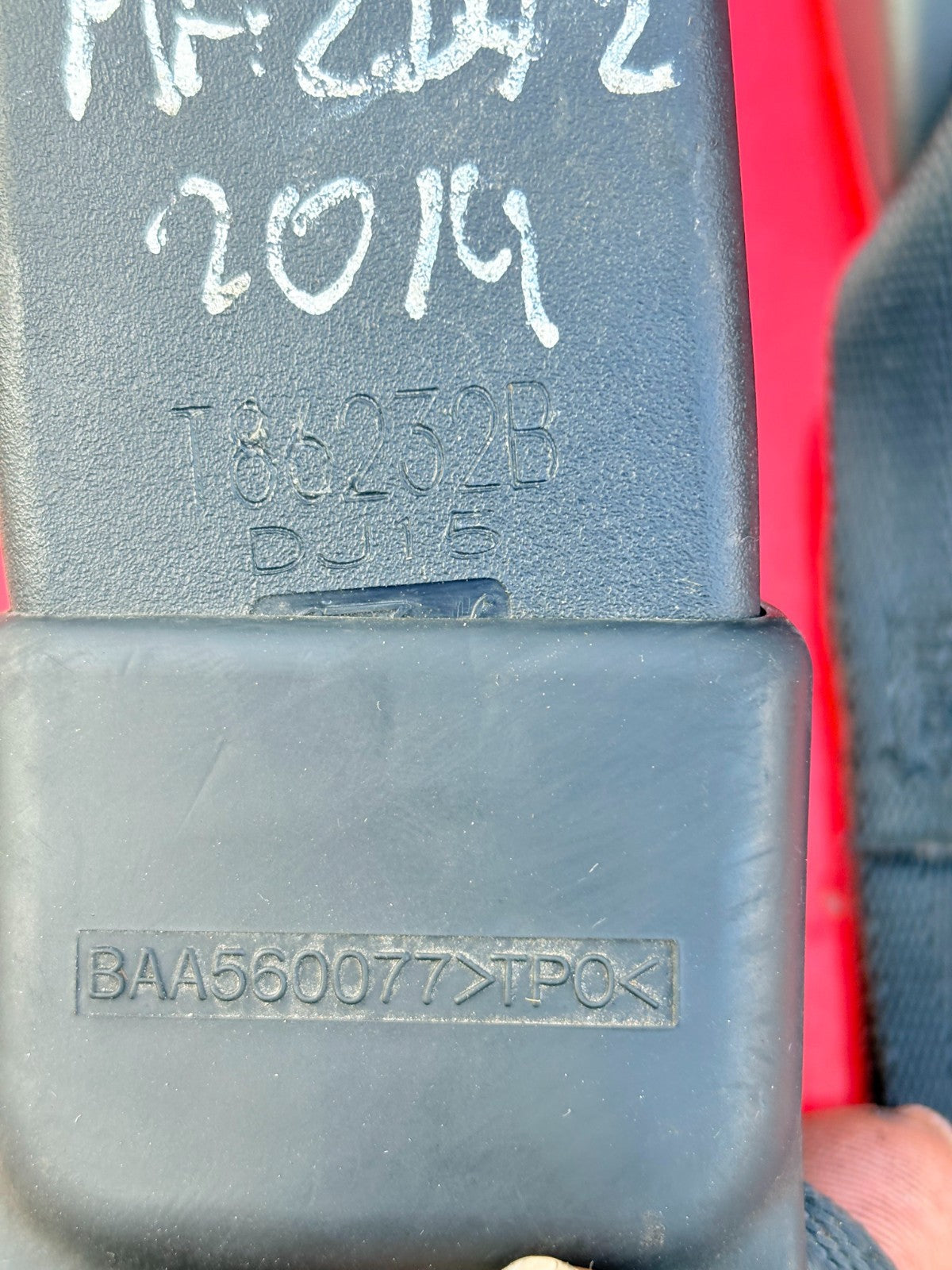 Mazda 2 Rear Right Seat Belt Buckle Stalk T20155B (DE) 2007-2014