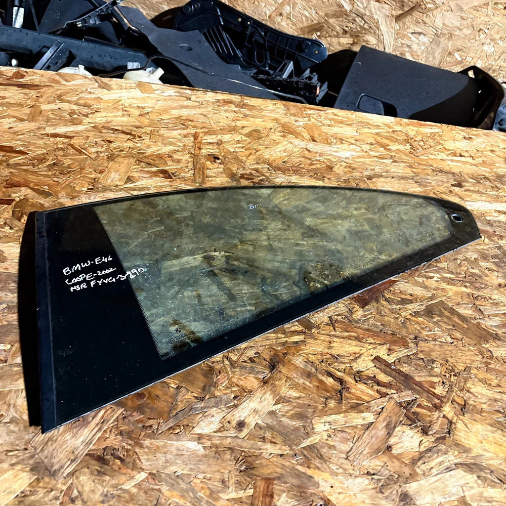BMW E46 Coupe Passenger Rear Left Quarter Glass