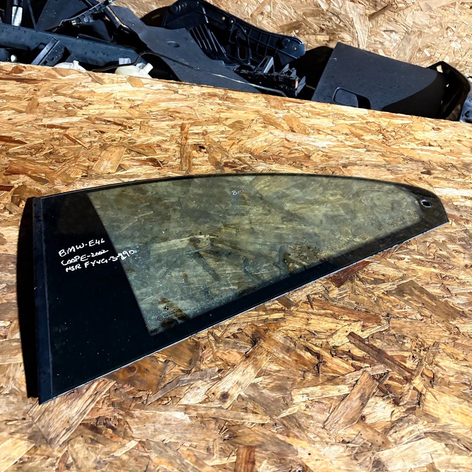 BMW E46 Coupe Passenger Rear Left Quarter Glass