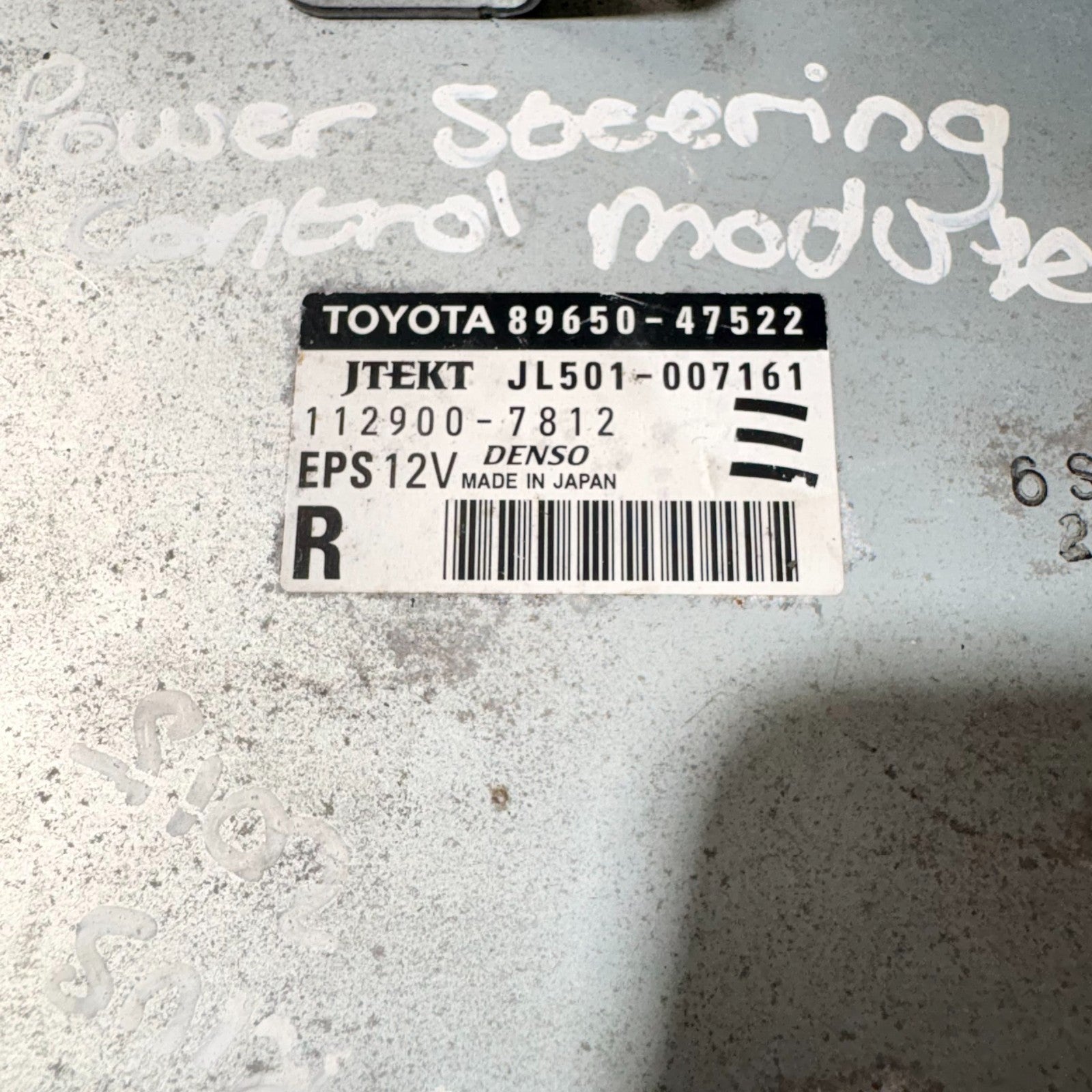 TOYOTA PRIUS 1.8 VVTi Hybrid Power Steering Module Ecu 89650-47522 2012-2018