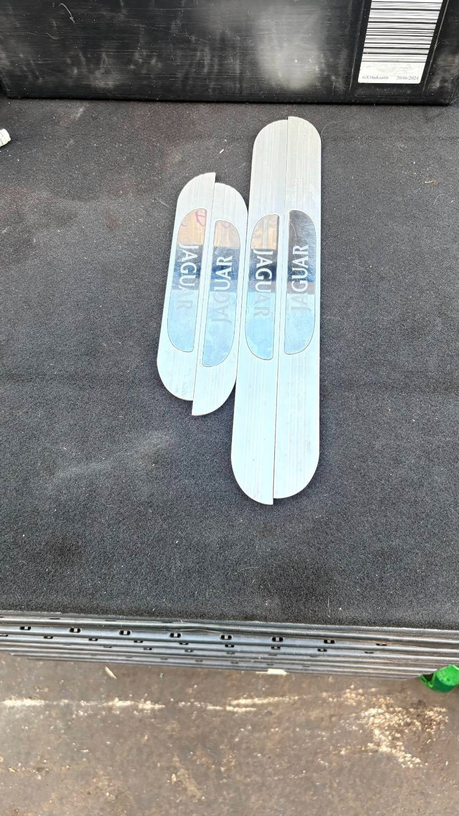 JAGUAR S-TYPE 1999-2008 FRONT & REAR DOOR SILL KICK PLATE SCRUFF GUARD TRIM SET