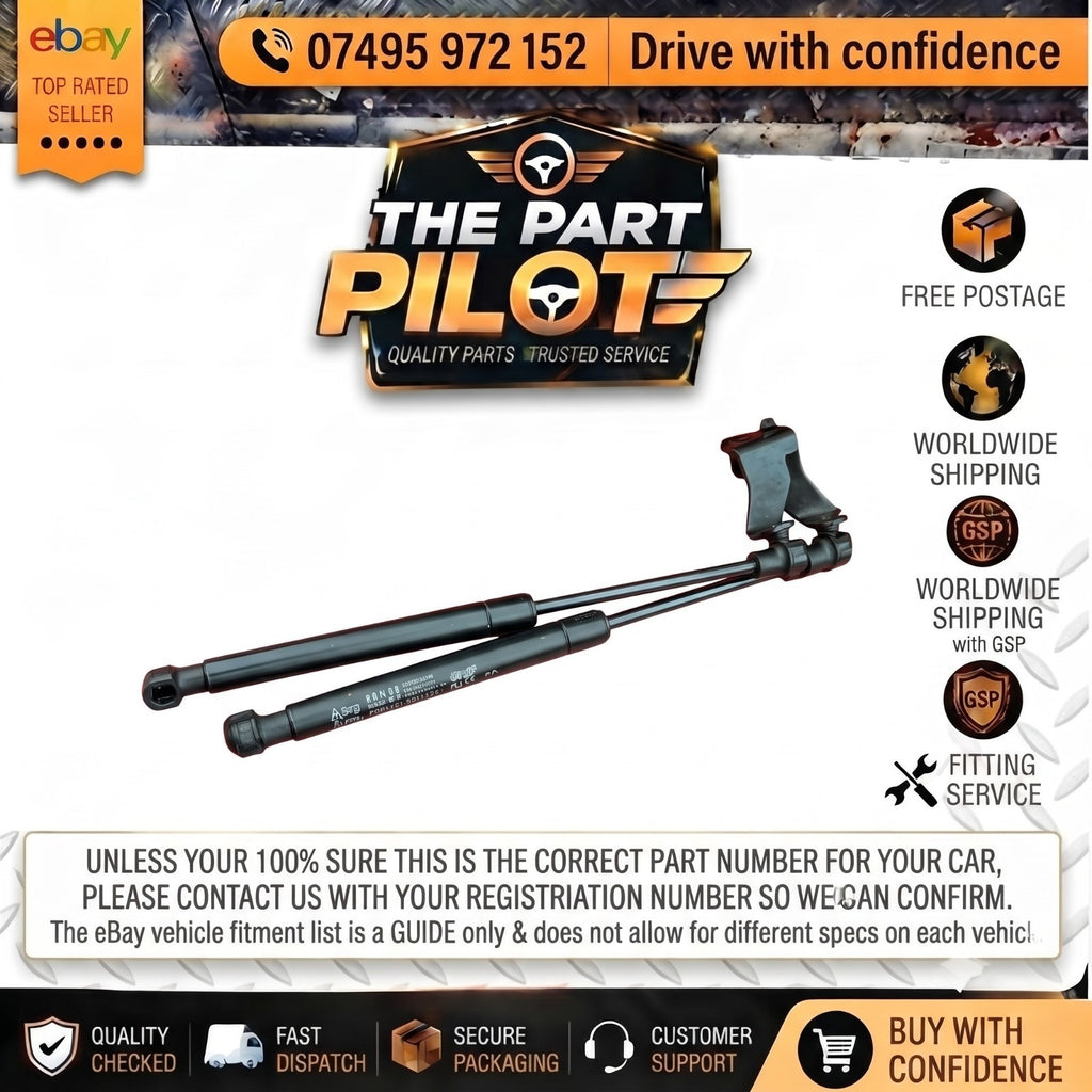 Chevrolet Captiva C100 2010-2013 2x Tailgate Glass Gas Struts 96861594