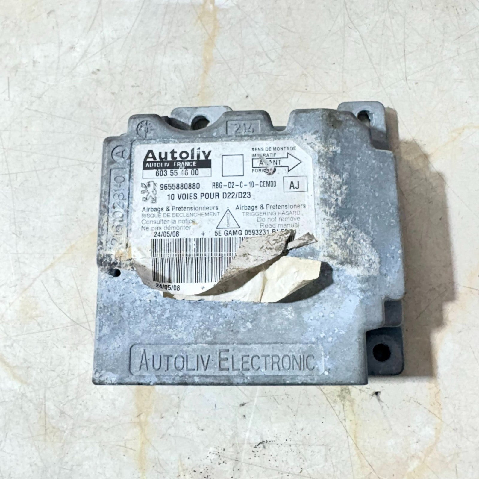 Peugeot 407 2004-2009 Airbag Controle Module Engine Control Unit 9655880880