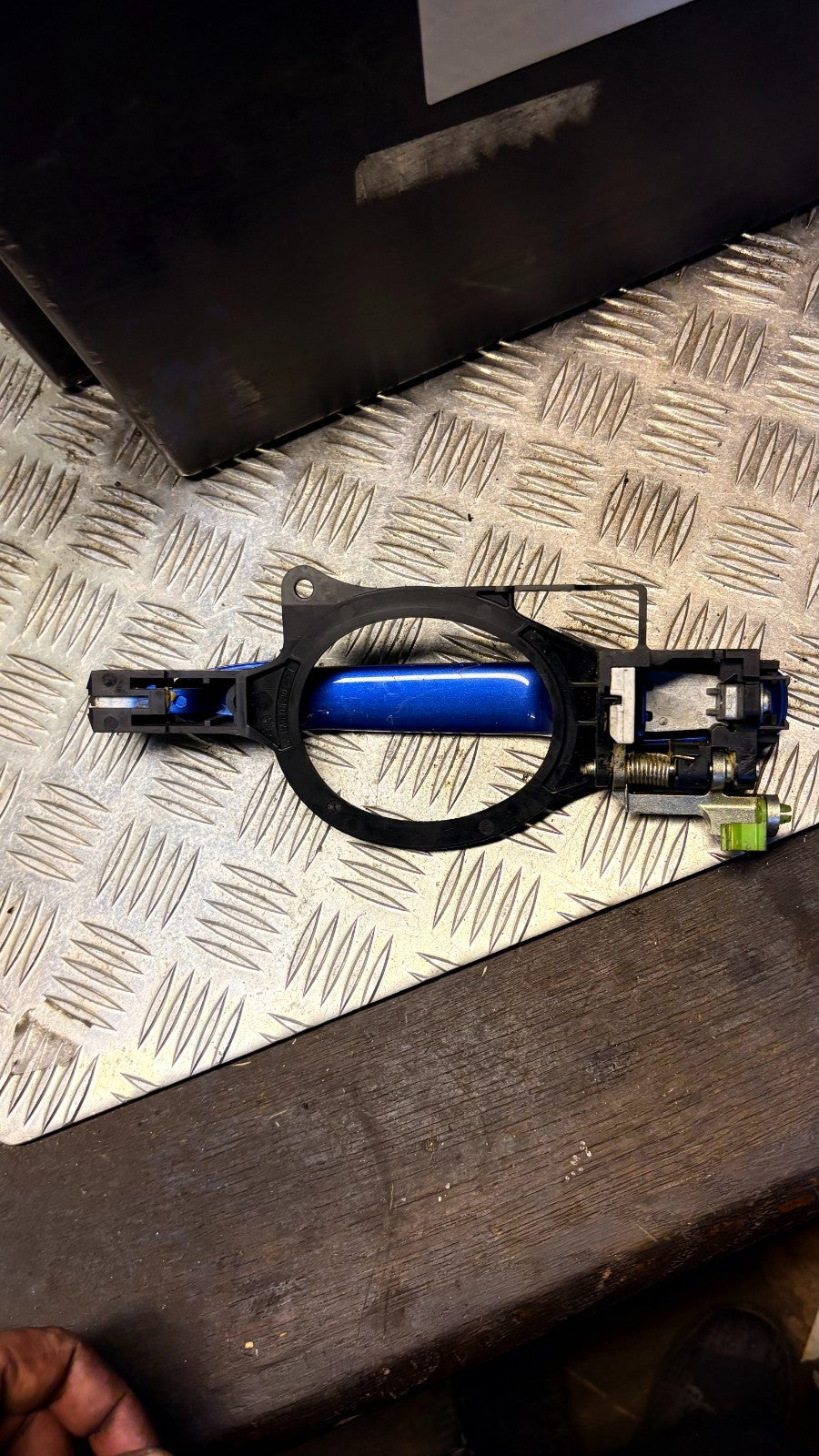 Mitsubishi Lancer 2011 Front Left Exterior Door Handle Blue Nearside NSF