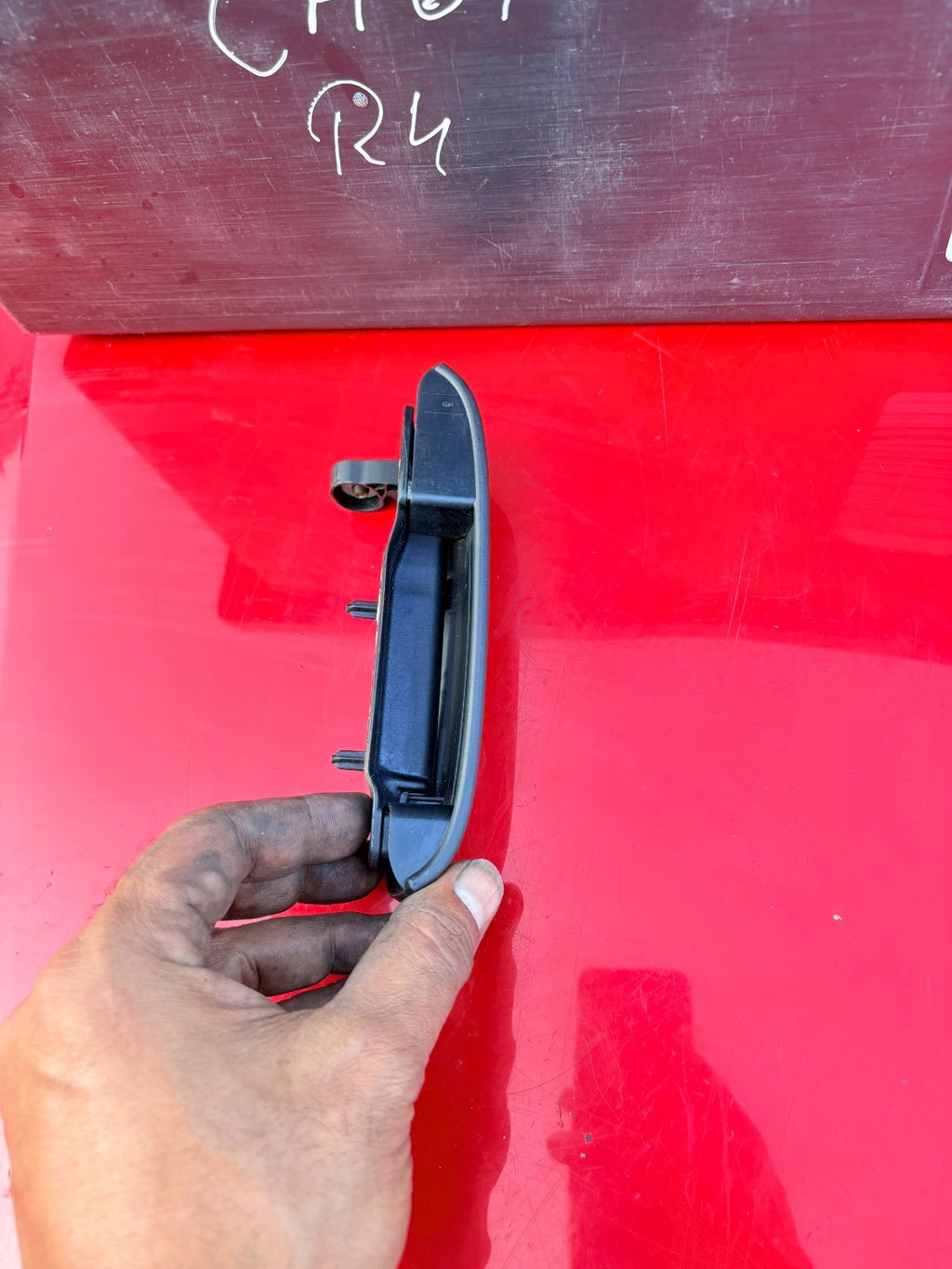 FIAT PANDA MK3 DOOR HANDLE DRIVER SIDE RIGHT REAR BLACK 2006-2011
