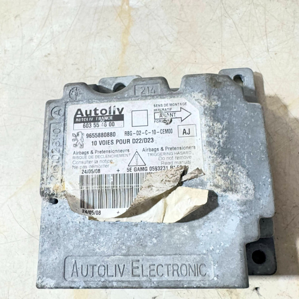 Peugeot 407 2004-2009 Airbag Controle Module Engine Control Unit 9655880880
