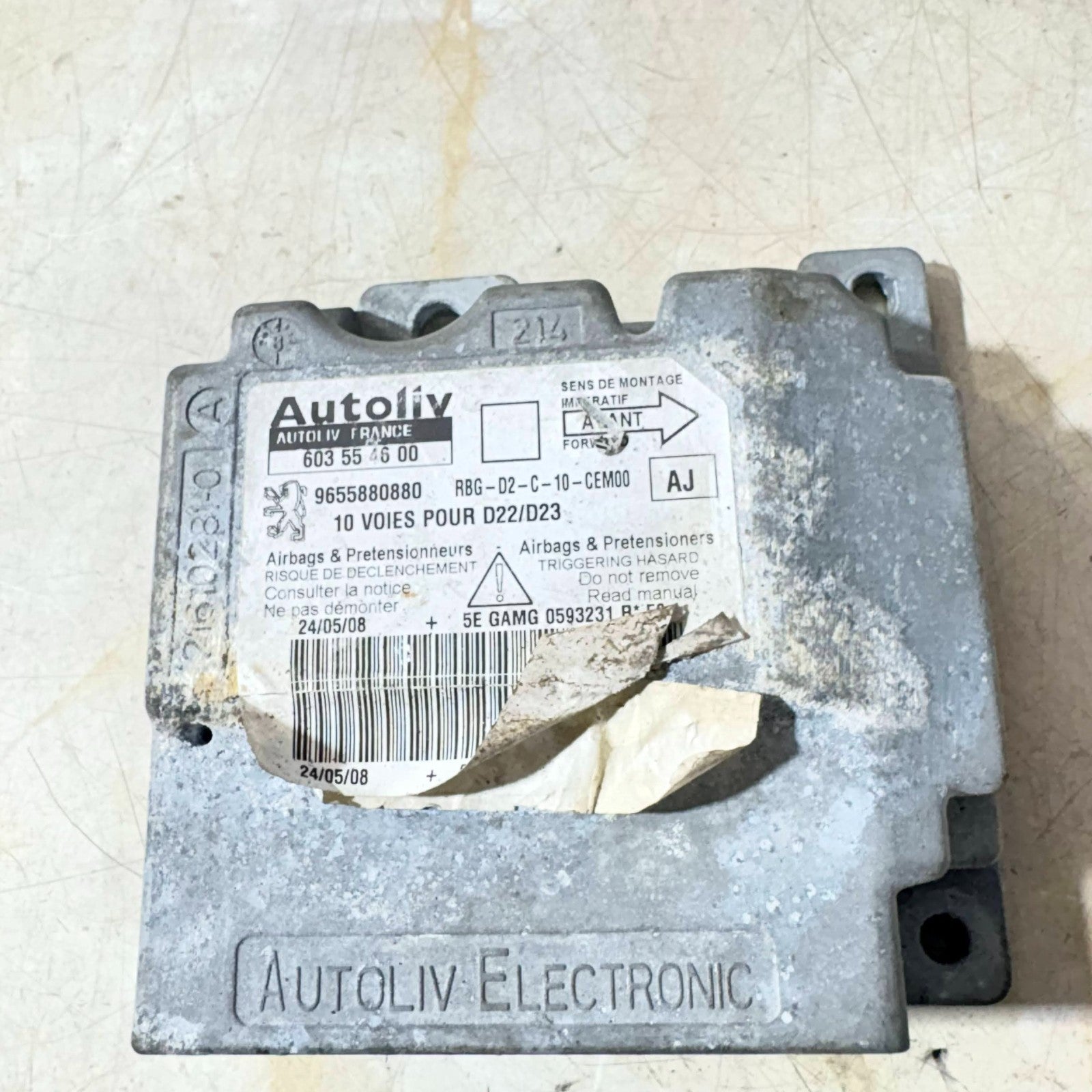 Peugeot 407 2004-2009 Airbag Controle Module Engine Control Unit 9655880880