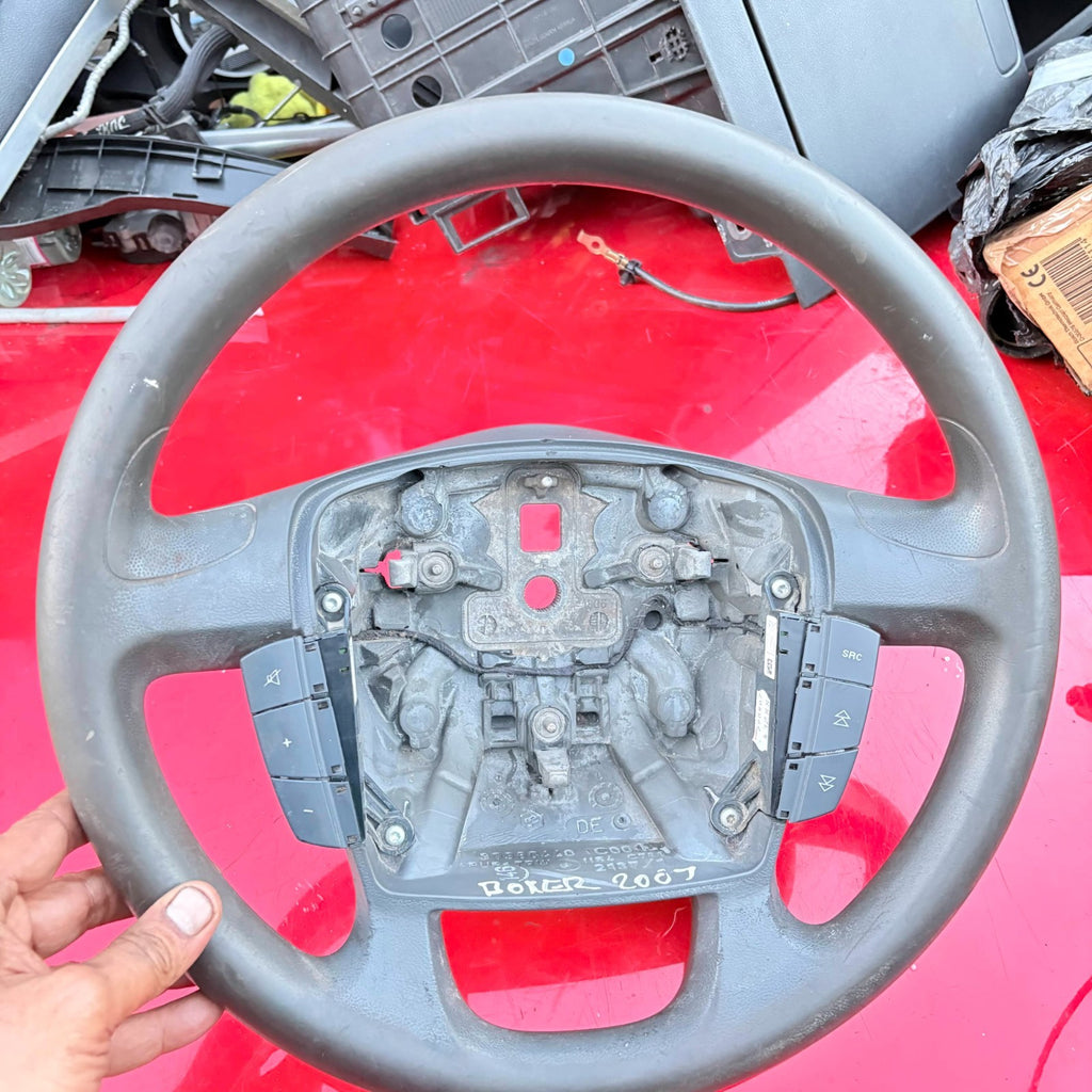 Peugeot Boxer 2006-2014 Steering Wheel Black 30380440 Van Replacement Used