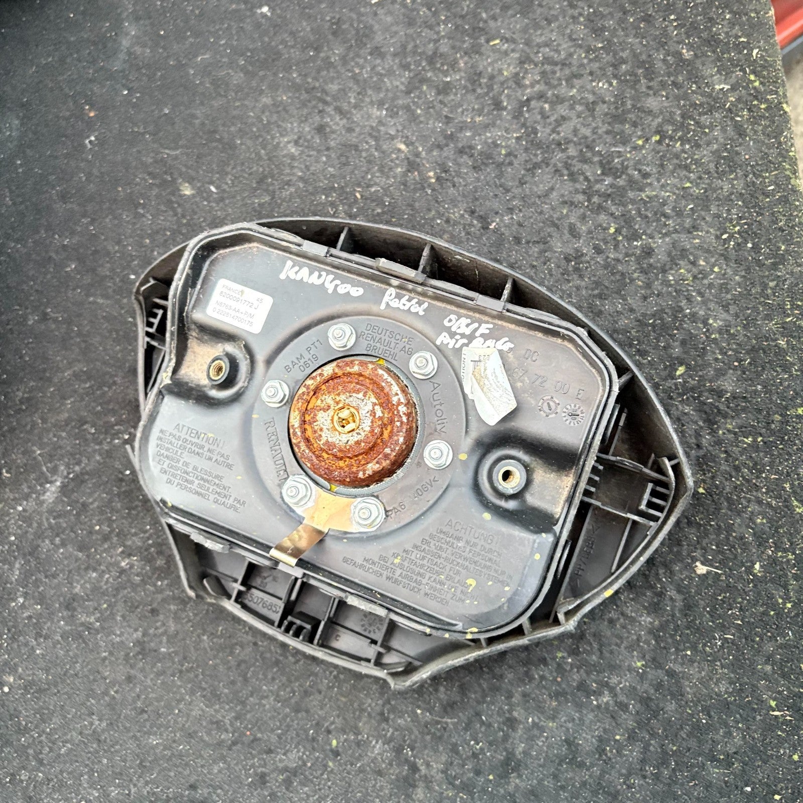 RENAULT KANGOO 1997-2008 OFFSIDE DRIVER STEERING WHEEL SRS 8200091772J