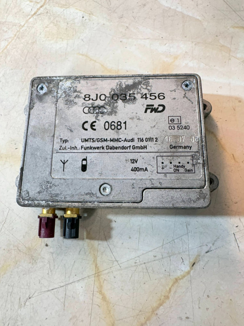 Audi Phone Antenna Amplifier 8J0035456A A6 C6 05-11 A4 B8 08-15 A5 08-16