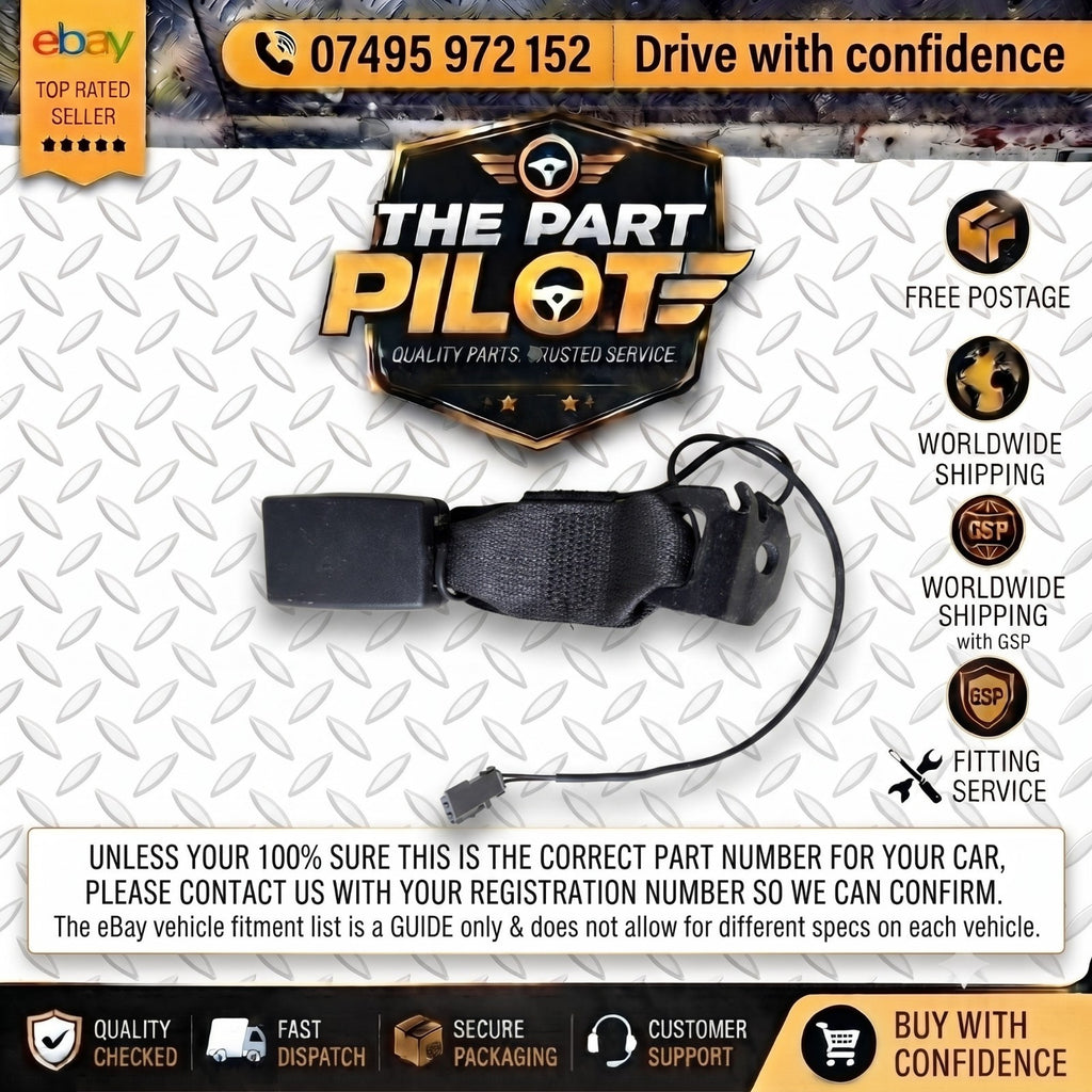 VAUXHALL CORSA E 2014-2019 REAR CENTRE MIDDLE SEAT BELT BUCKLE CLIP