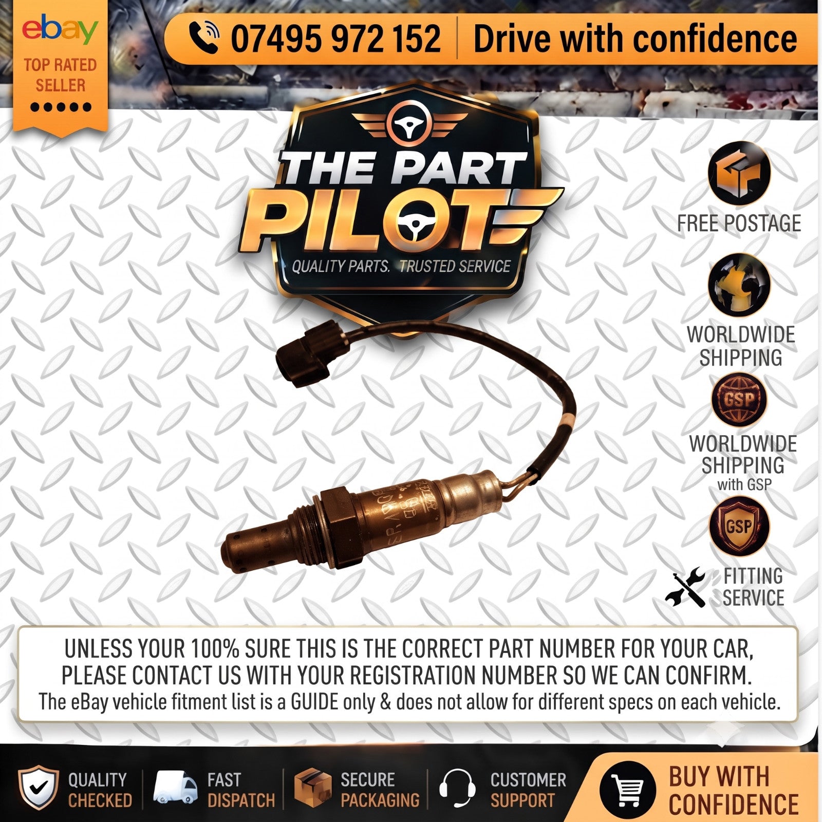 Chevrolet Spark M300 2010-2015 1.0 1.2 Front Rear O2 Oxygen Lambda Sensor Probe