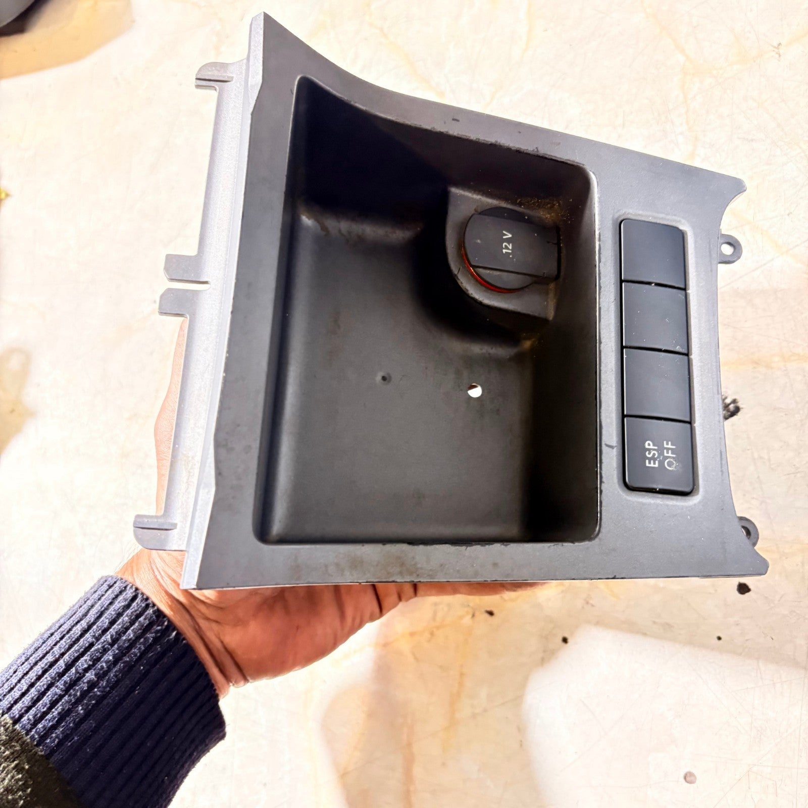 VW Golf MK5 2003-2007 Front Storage Tray And 12V Socket 1K0858329 1K0857925