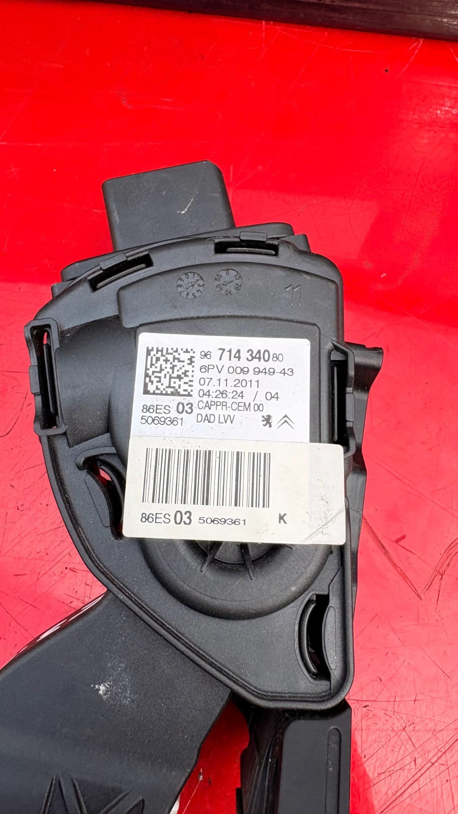 CITROEN C3 Picasso 2011 ACCELERATOR THROTTLE PEDAL 9671434080