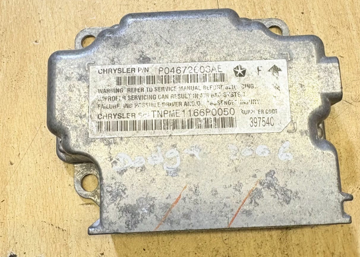 2006 DODGE CALIBER AIRBAG SRS MODULE ECU P04672603AE